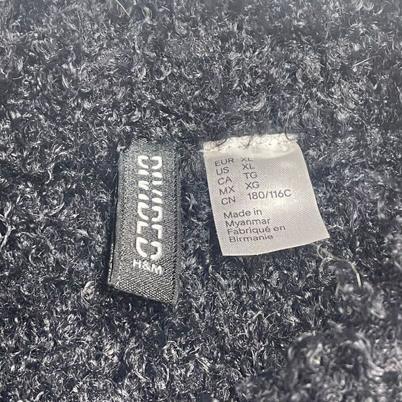 H&M Divided Black Boucle Teddy Bear High Neck Pullover - N0479 - Picture 3 of 7